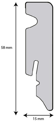 KWG Sockelleiste bedruckt passend zum Dekor Hhe 58mm - 2,40 m
